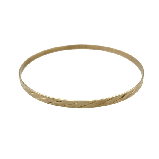 9ct Solid Gold Patterned Bangle