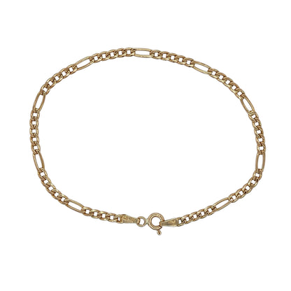 9ct Gold 7" Figaro Bracelet