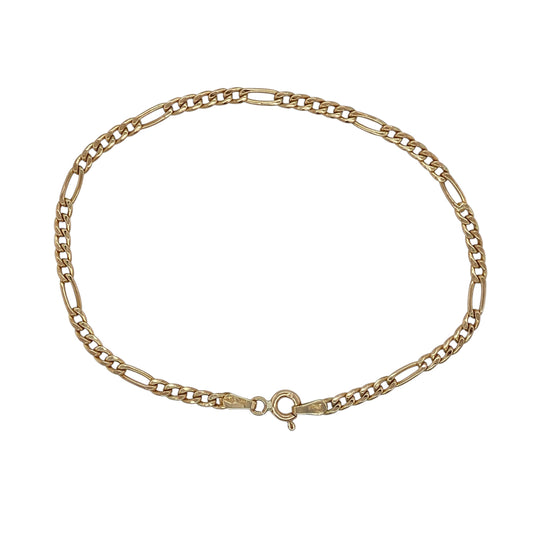 9ct Gold 7" Figaro Bracelet