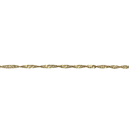 9ct Gold 7" Singapore Bracelet