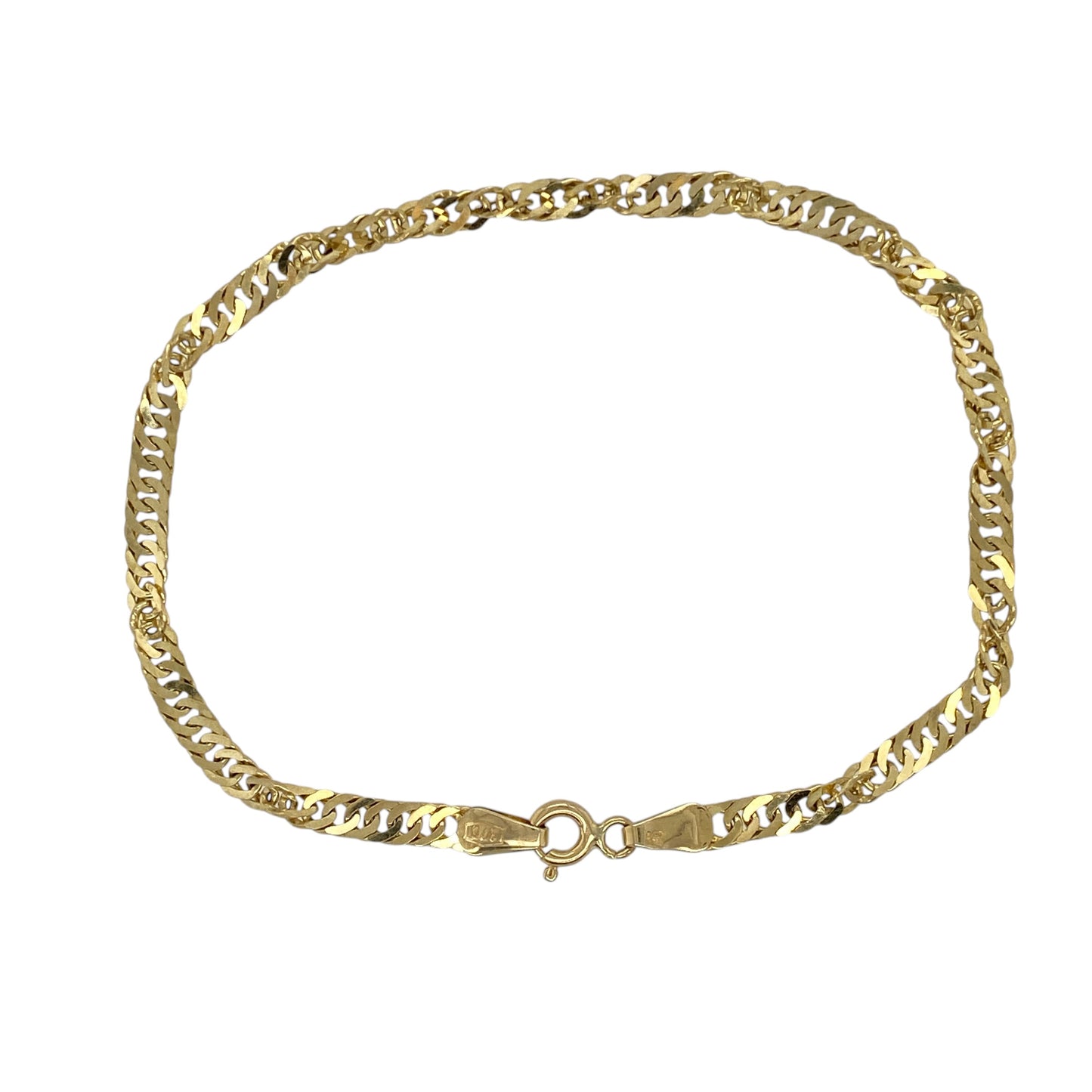 9ct Gold 7" Singapore Bracelet