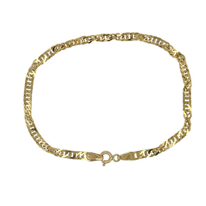 9ct Gold 7" Singapore Bracelet