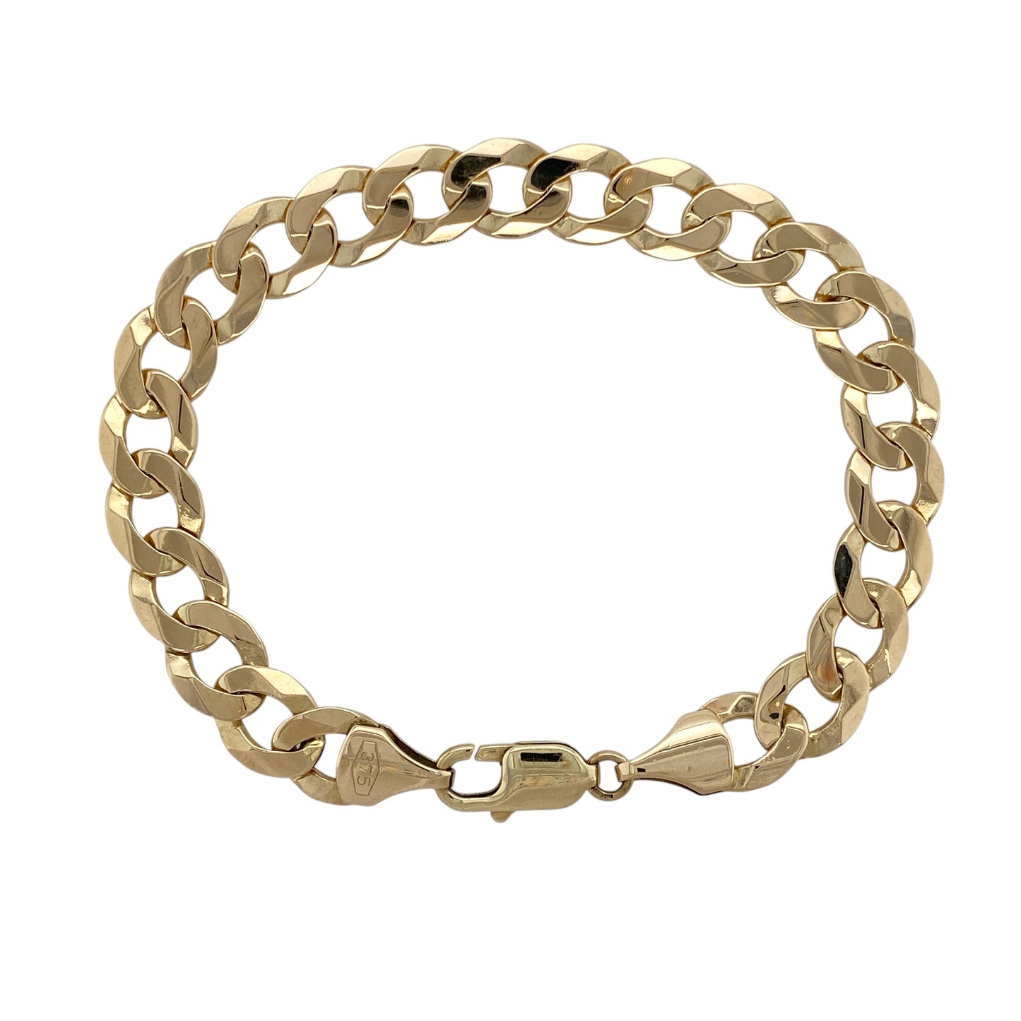 9ct Gold 8.5" Curb Bracelet