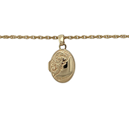 Add timeless sentimental charm to your jewellery collection with this pre-owned 9ct yellow gold patterned oval locket necklace, featuring a classic engraved design suspended from an elegant Prince of Wales chain—perfect for everyday wear, gifting, or keeping treasured memories close.

Design: The necklace features a small oval-shaped locket with attractive patterned detailing, creating a traditional and elegant look.