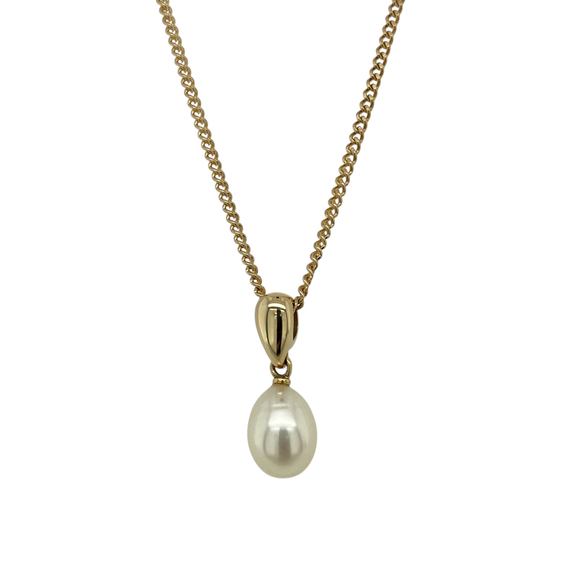 9ct Gold & Pearl 18" Necklace