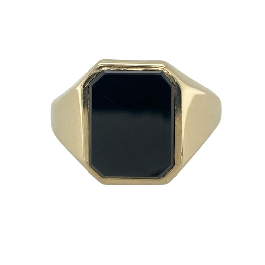 9ct Gold & Onyx Set Signet Ring