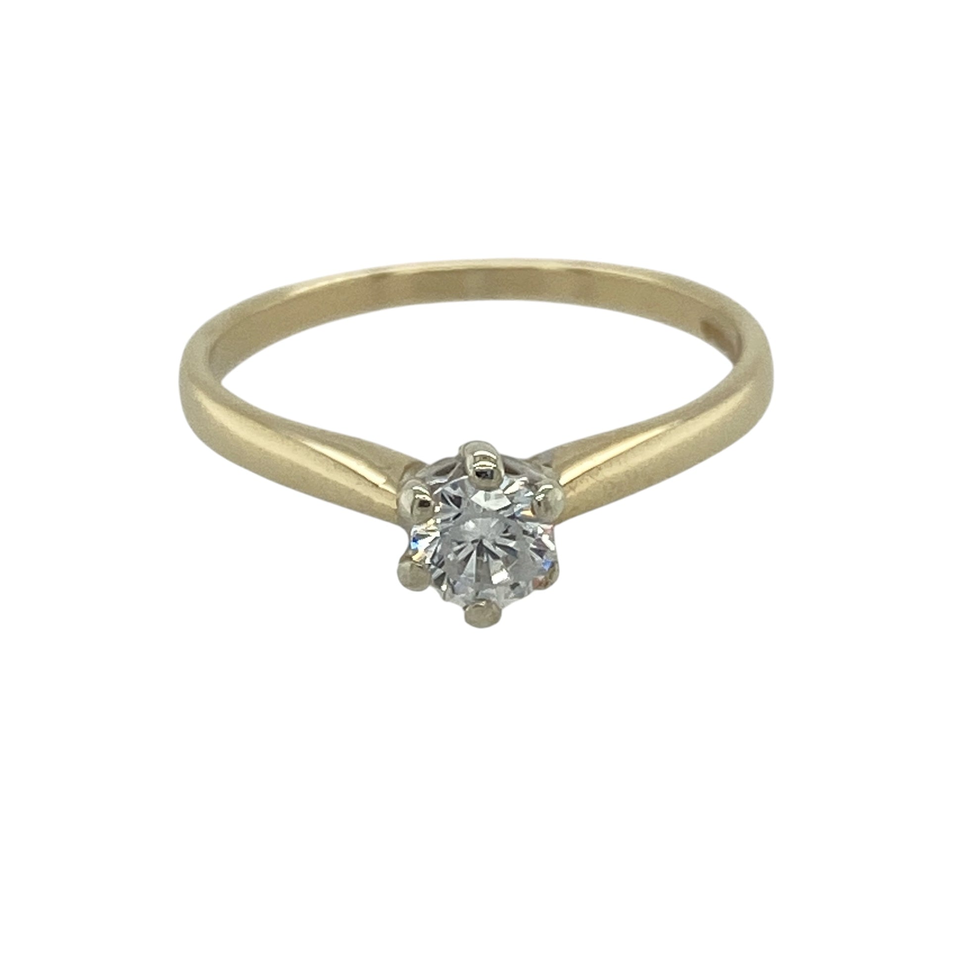 9ct Gold & Cubic Zirconia Set Solitaire Ring