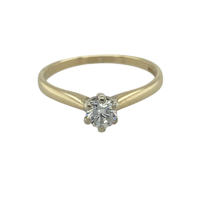 9ct Gold & Cubic Zirconia Set Solitaire Ring