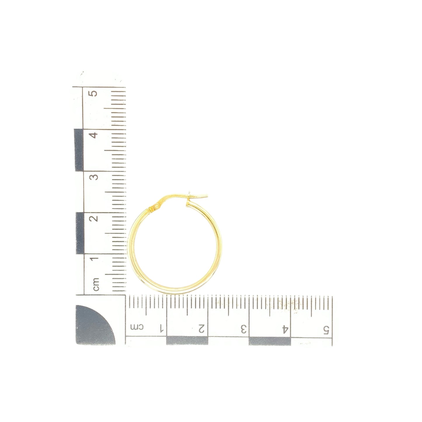 9ct Gold Round Creole Earrings