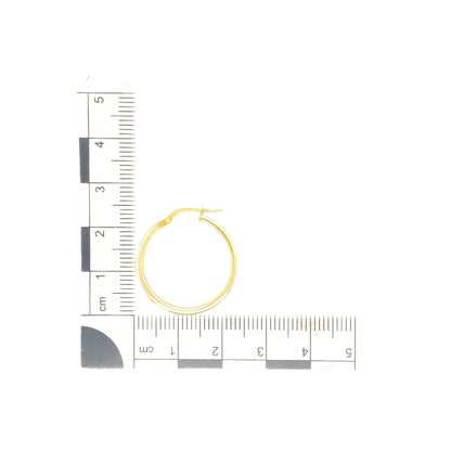 9ct Gold Round Creole Earrings