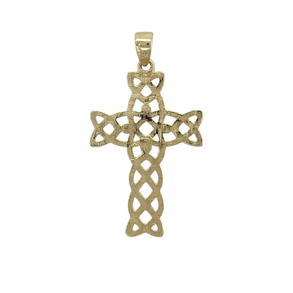 Add meaningful heritage-inspired style to your jewellery collection with this pre-owned 9ct yellow gold Celtic open cross pendant, featuring a timeless symbolic design with intricate detailing—perfect for everyday wear, gifting, or spiritual jewellery collections.

Design: The pendant features a traditional open cross design inspired by Celtic styling, creating an elegant and meaningful look with timeless appeal.