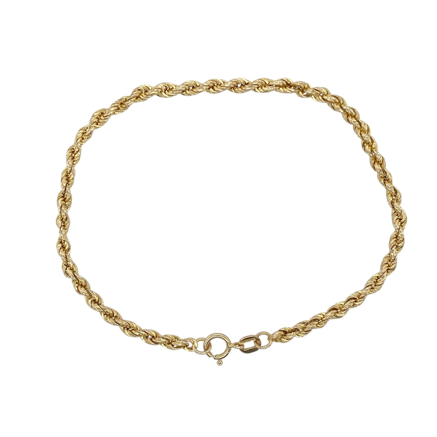 9ct Gold 8" Rope Bracelet