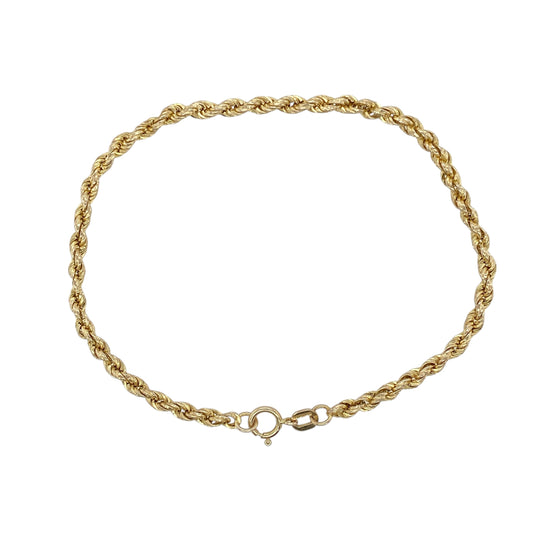 9ct Gold 8" Rope Bracelet