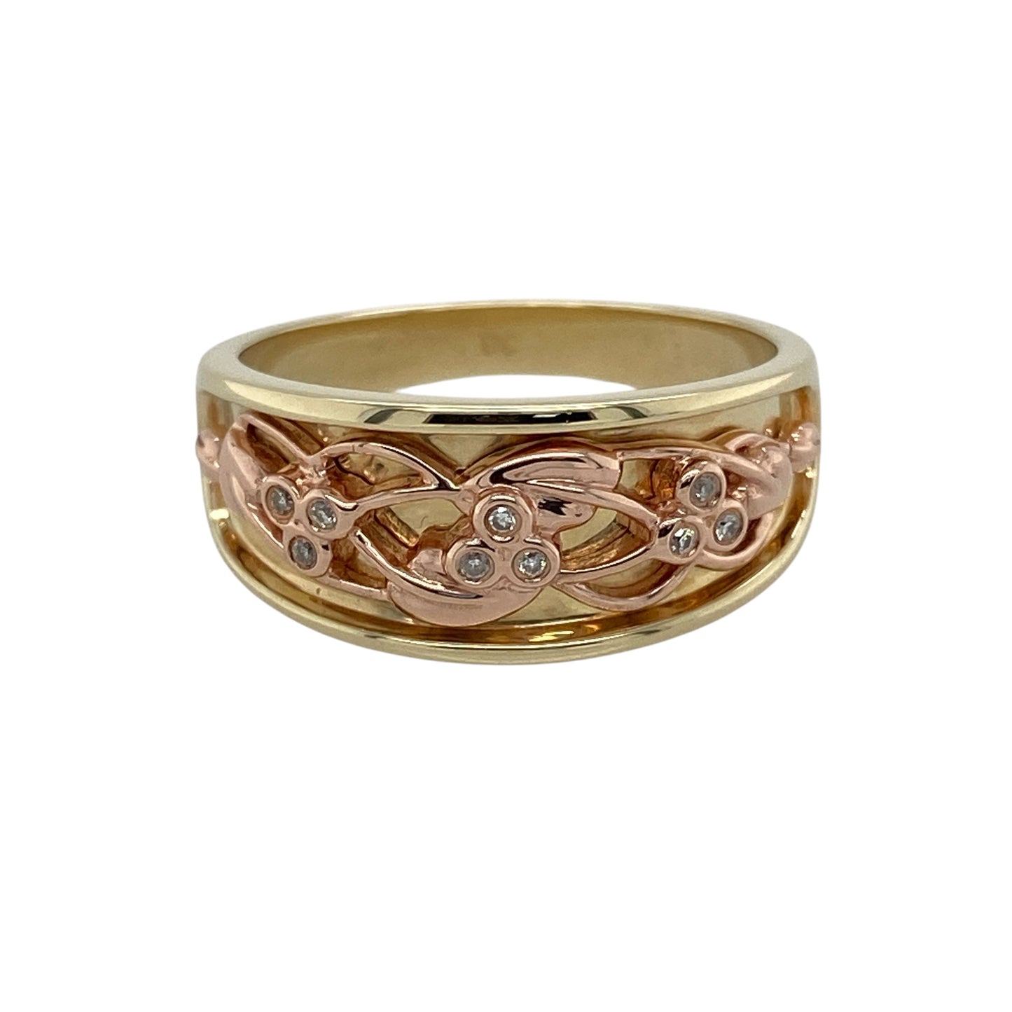 9ct Gold & Diamond Clogau Tree of Life Wide Band Ring