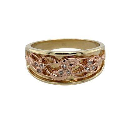9ct Gold & Diamond Clogau Tree of Life Wide Band Ring