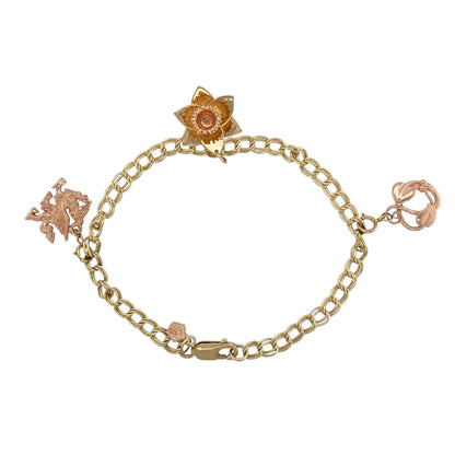 9ct Gold Clogau 7.5" Charm Bracelet