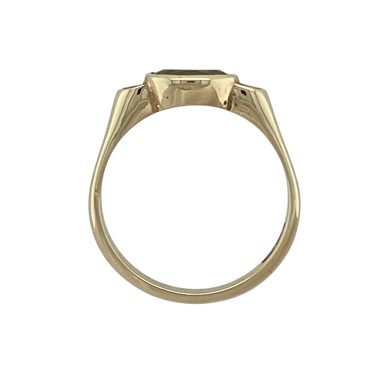 9ct Gold Diamond & Peridot Ring