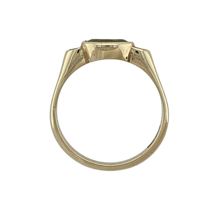9ct Gold Diamond & Peridot Ring