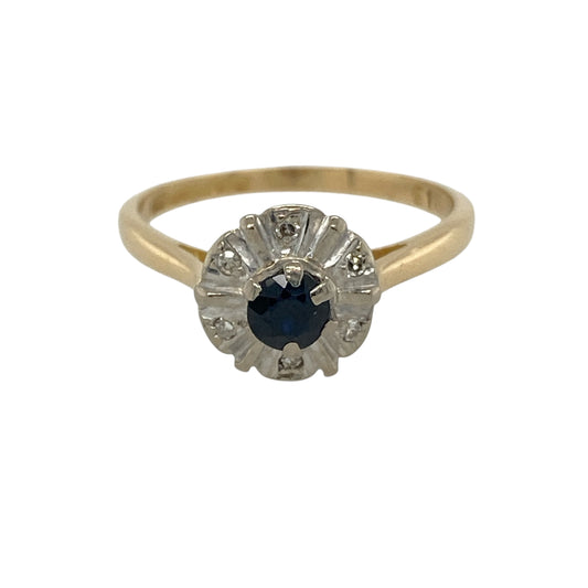 18ct Gold Diamond & Sapphire Ring