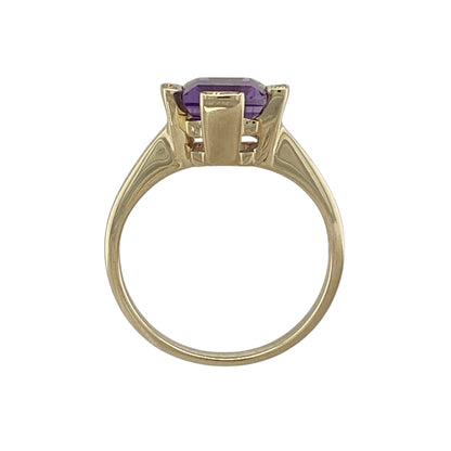 9ct Gold Diamond & Amethyst Ring