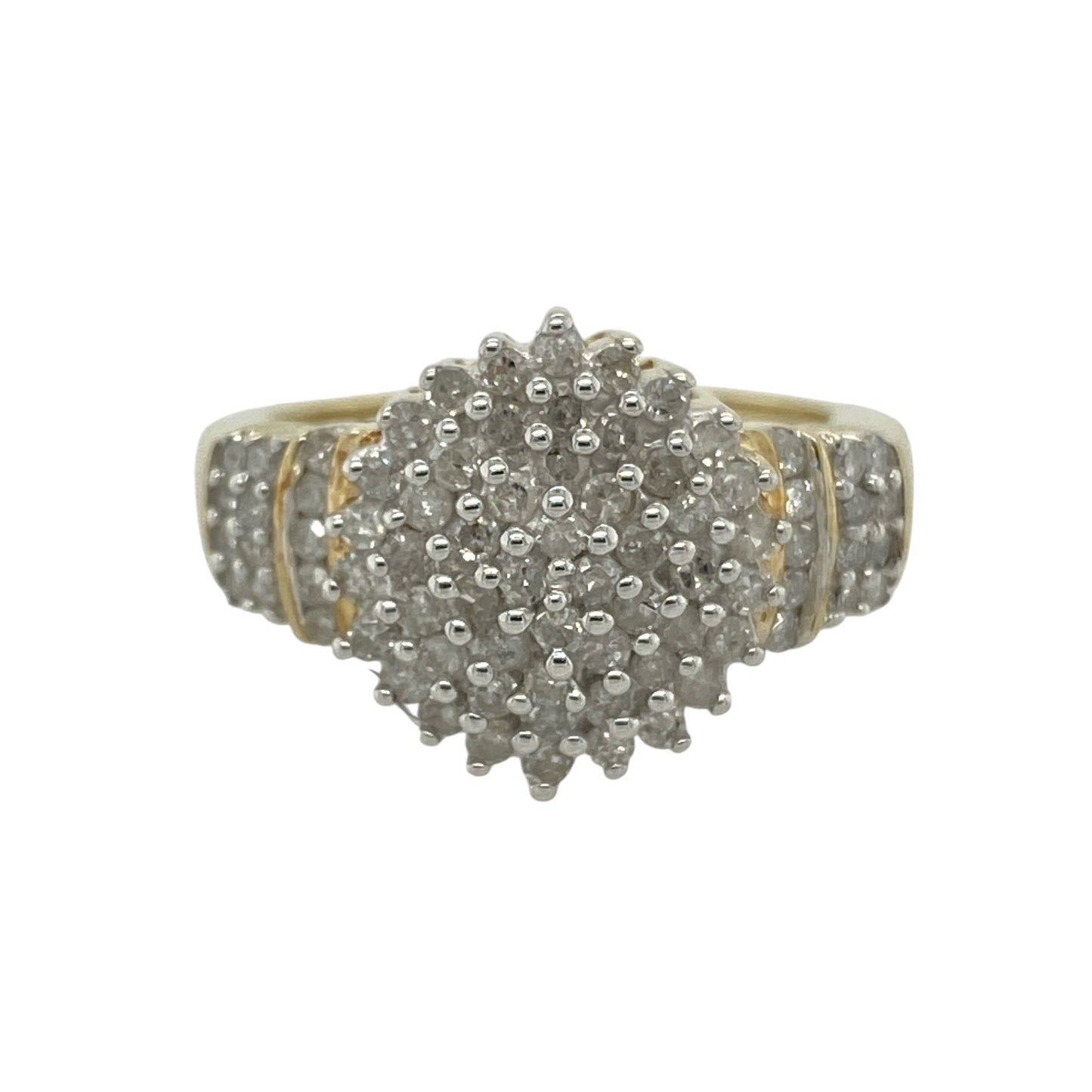 9ct Gold & Diamond Set Cluster Ring