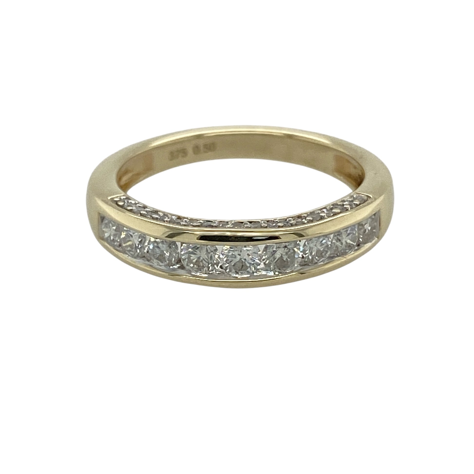 9ct Gold & Diamond Set Band Ring