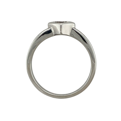 18ct White Gold & Diamond Illusion Set Solitaire Ring