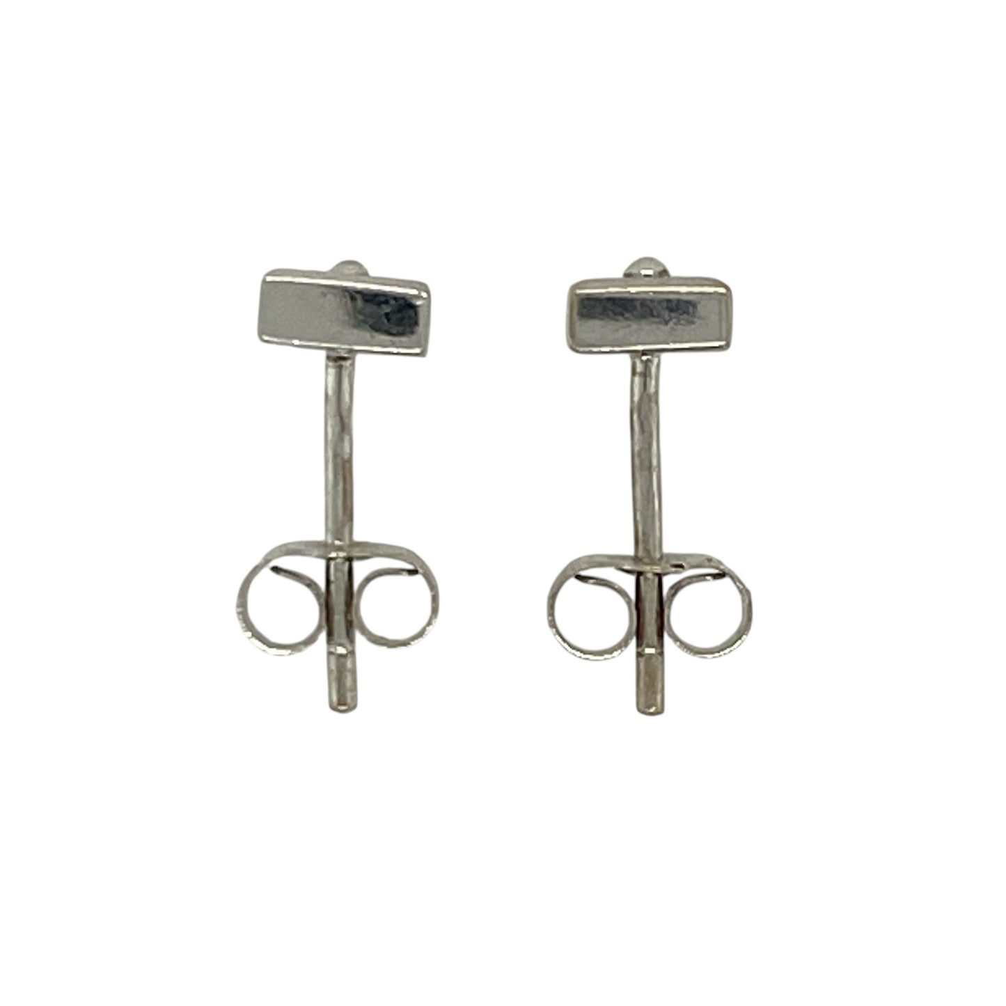 9ct White Gold & Diamond Square Stud Earrings