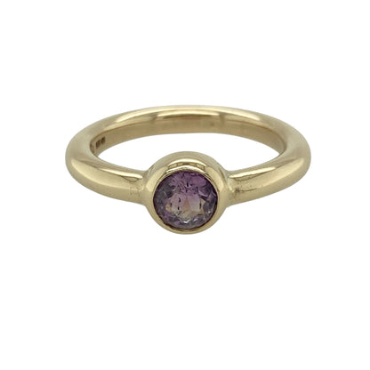 9ct Gold & Amethyst Solitaire Ring
