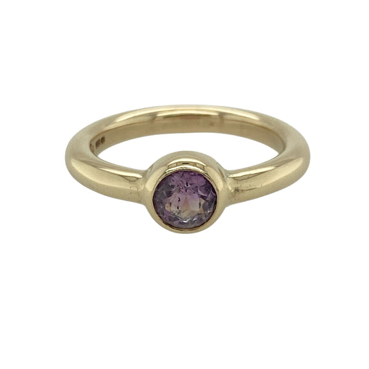 9ct Gold & Amethyst Solitaire Ring