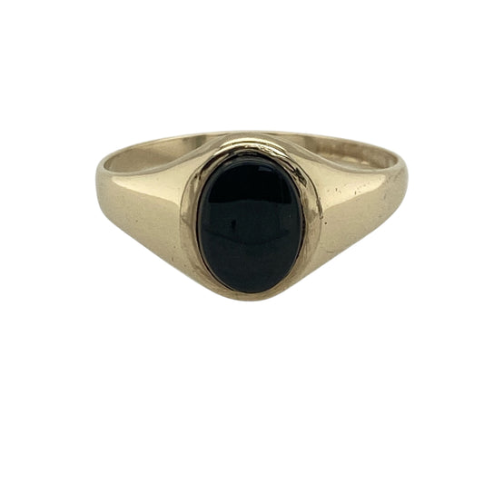 9ct Gold & Onyx Oval Signet Ring