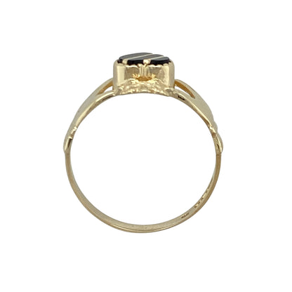 9ct Gold & Onyx Claddagh Ring