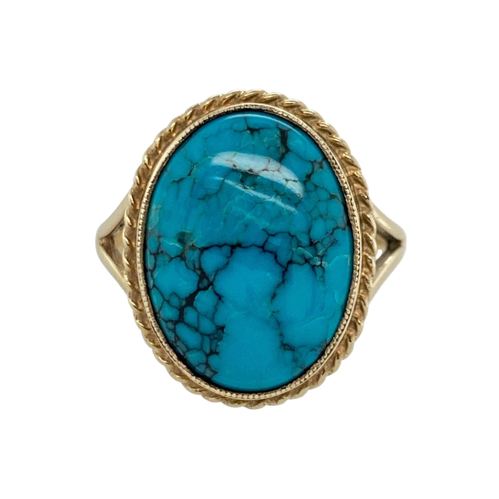 9ct Gold & Turquoise Ring