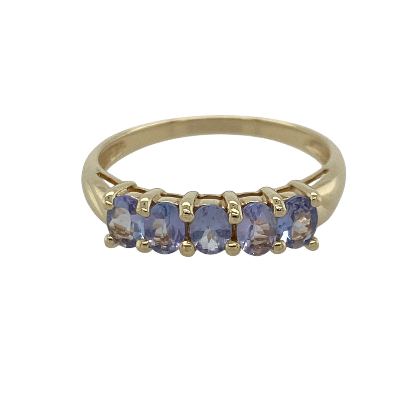9ct Gold & Tanzanite Set Band Ring