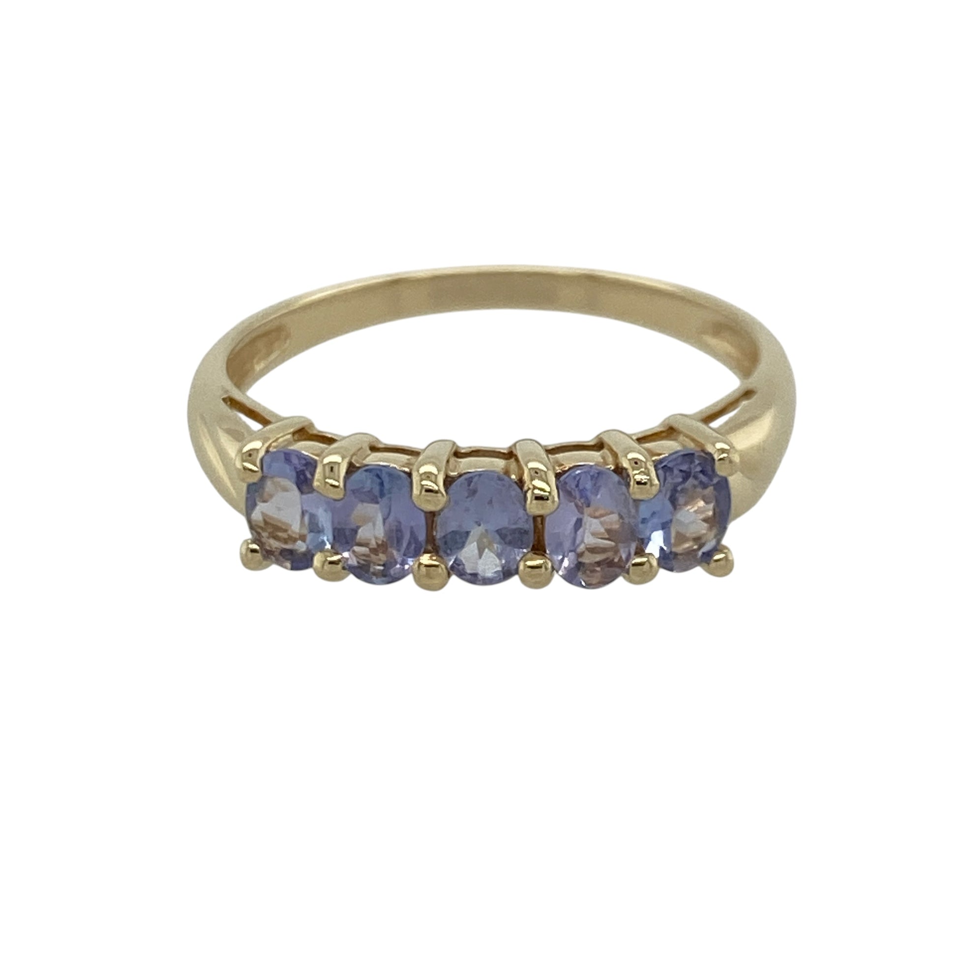 9ct Gold & Tanzanite Set Band Ring