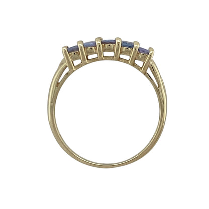 9ct Gold & Tanzanite Set Band Ring