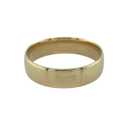 9ct Gold 6mm Wedding Band Ring