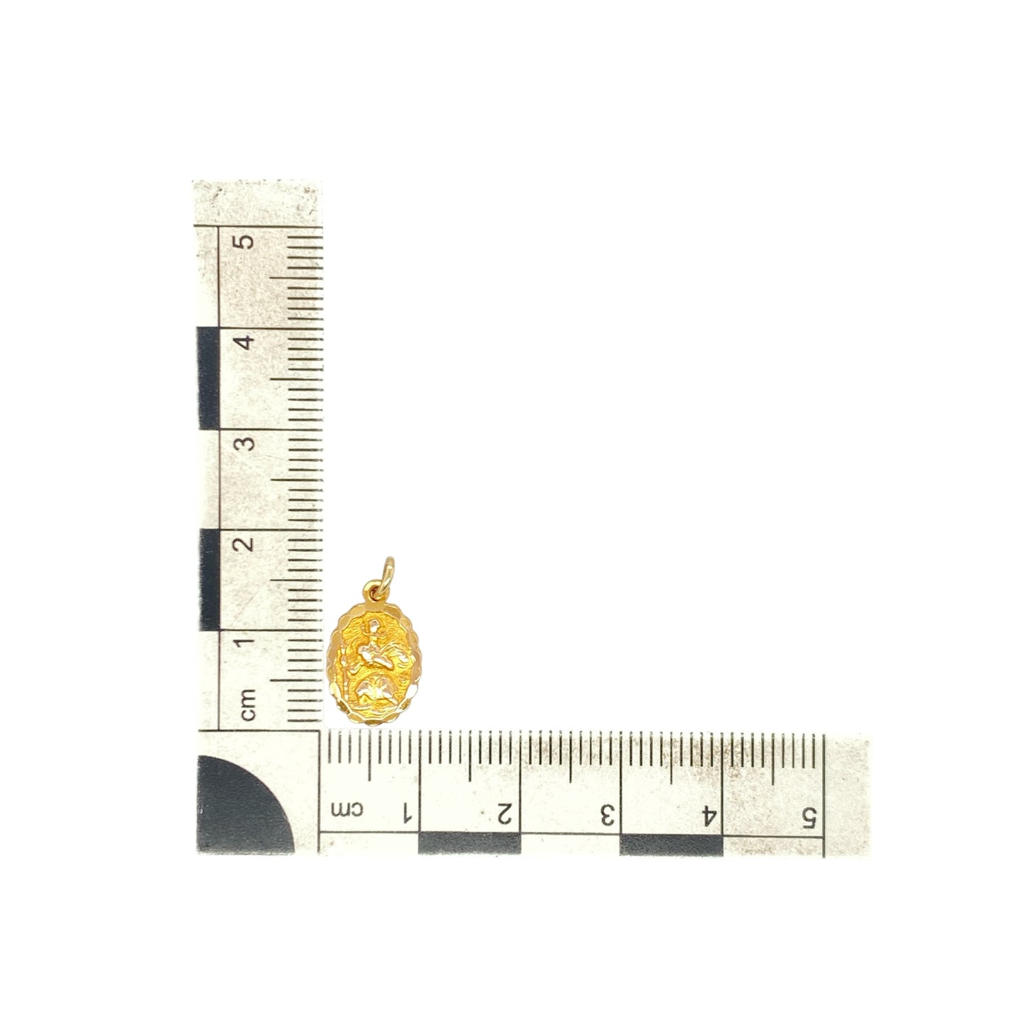 9ct Gold Oval St Christopher Pendant