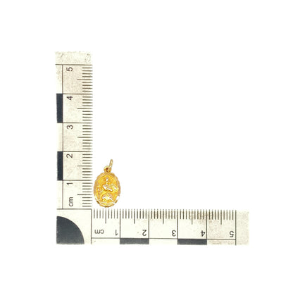 9ct Gold Oval St Christopher Pendant
