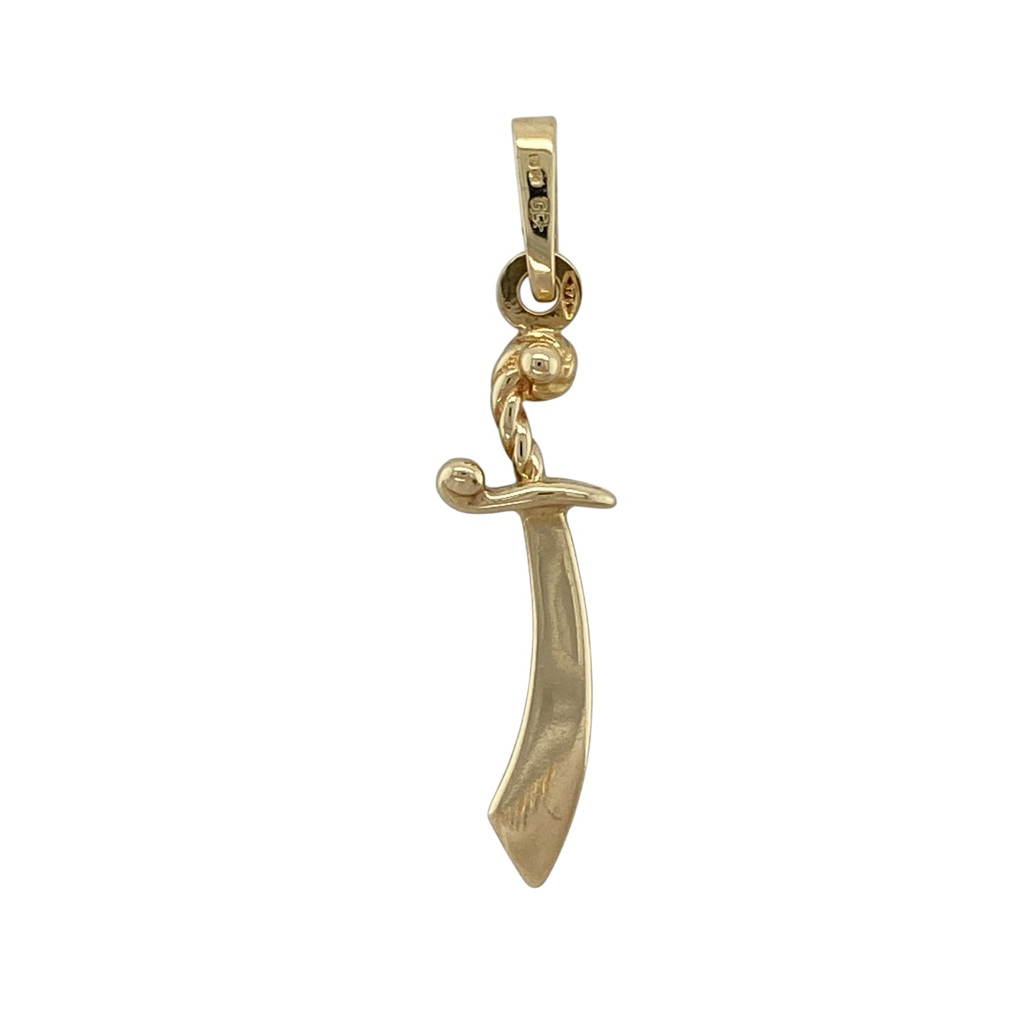 Add a bold and distinctive touch to your jewellery collection with this pre-owned 9ct yellow gold sword pendant, featuring a timeless symbolic design with striking everyday appeal—perfect for collectors, gifting, or statement jewellery styling.

Design: The pendant features a detailed sword motif, creating an eye-catching and characterful piece with classic styling and strong visual appeal.