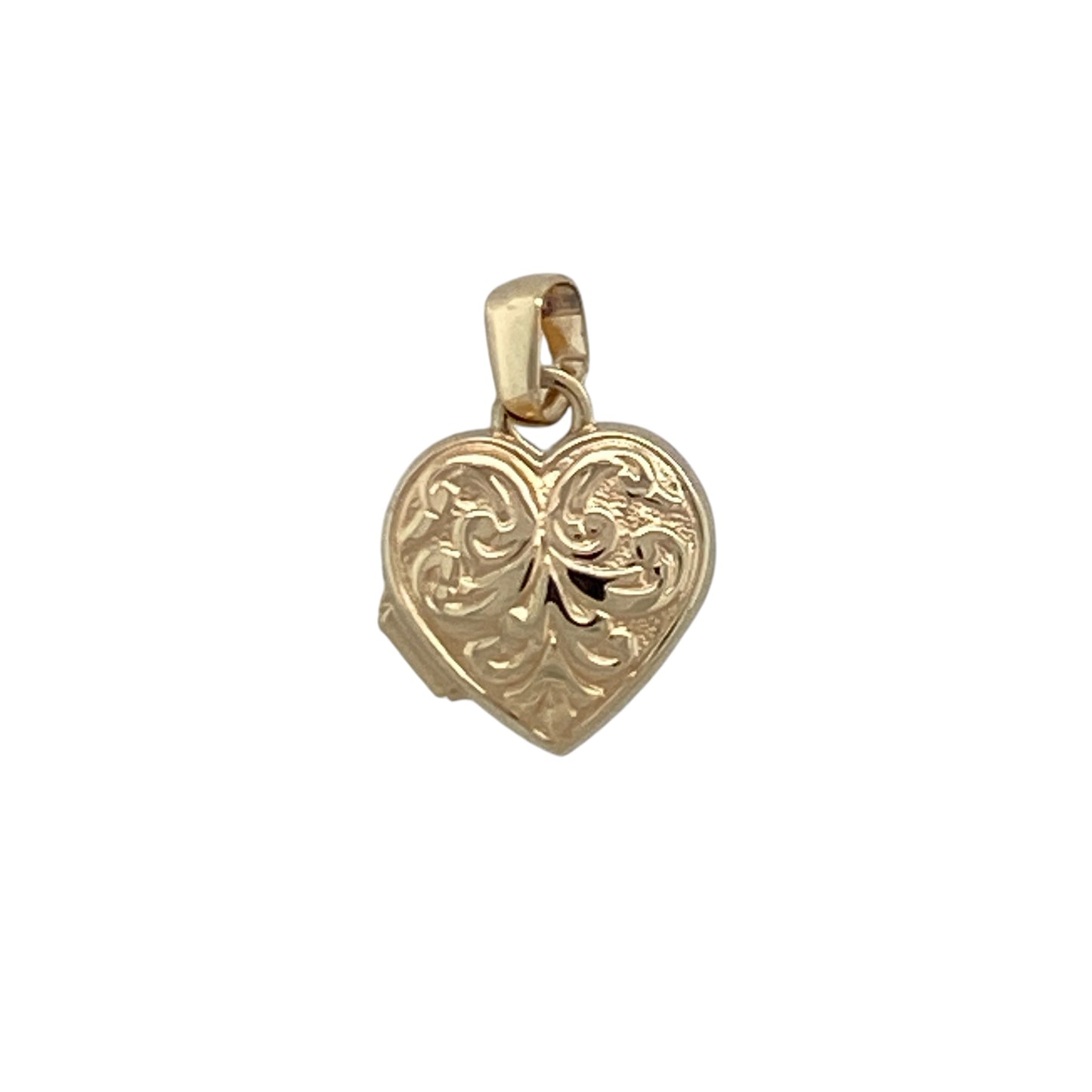 9ct Gold Small Patterned Heart Locket