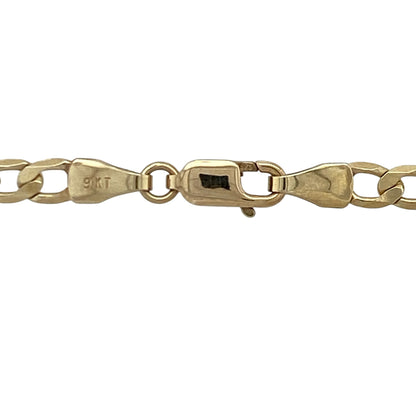 9ct Gold Plain Cross 18" Necklace