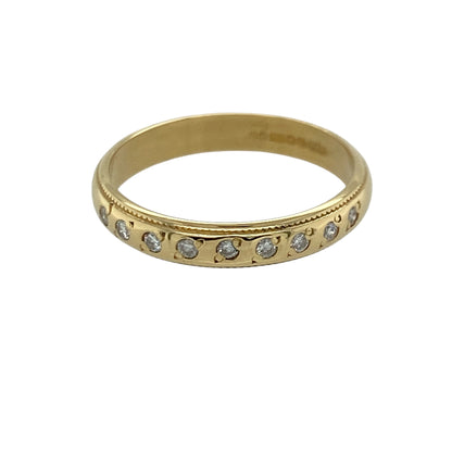 18ct Gold & Diamond Set Band Ring