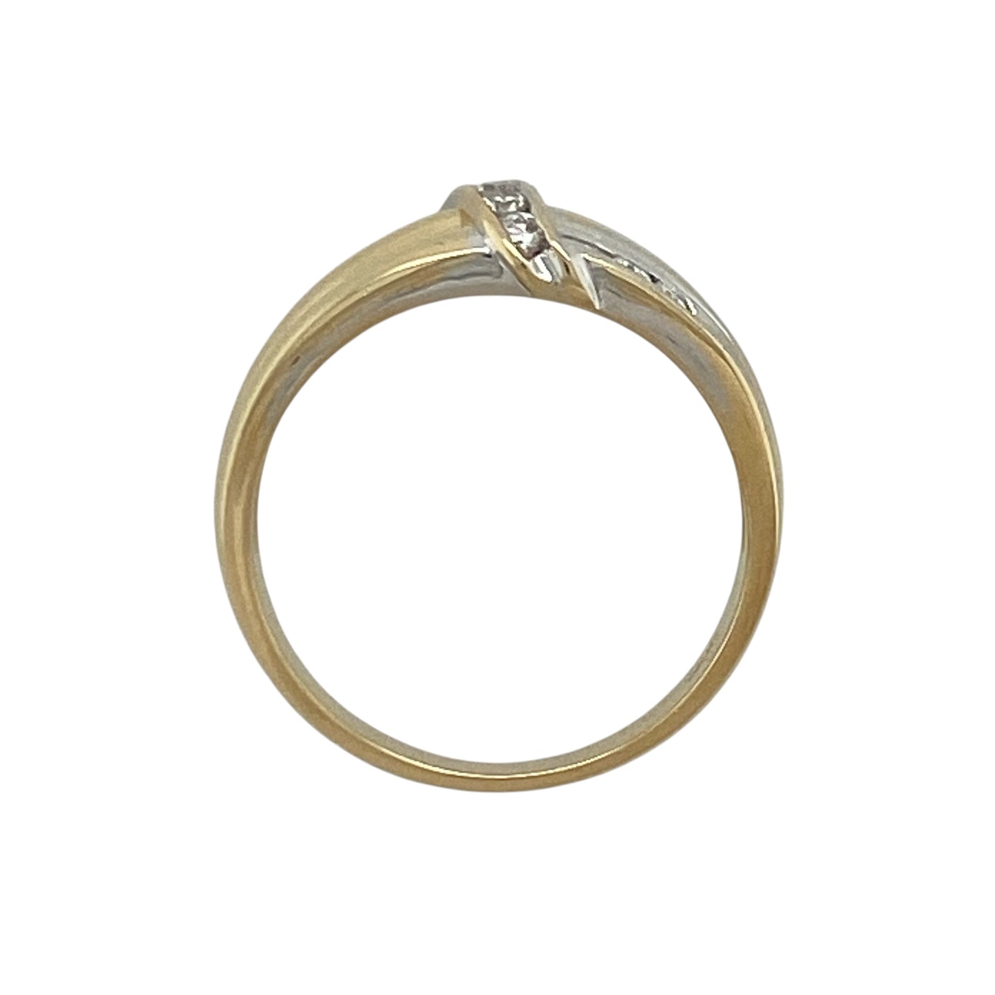 18ct Gold & Diamond Set Wide Band Ring