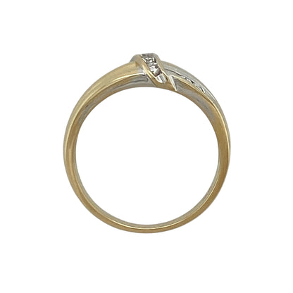 18ct Gold & Diamond Set Wide Band Ring