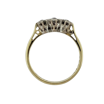 18ct Gold & Diamond Set Trilogy Ring