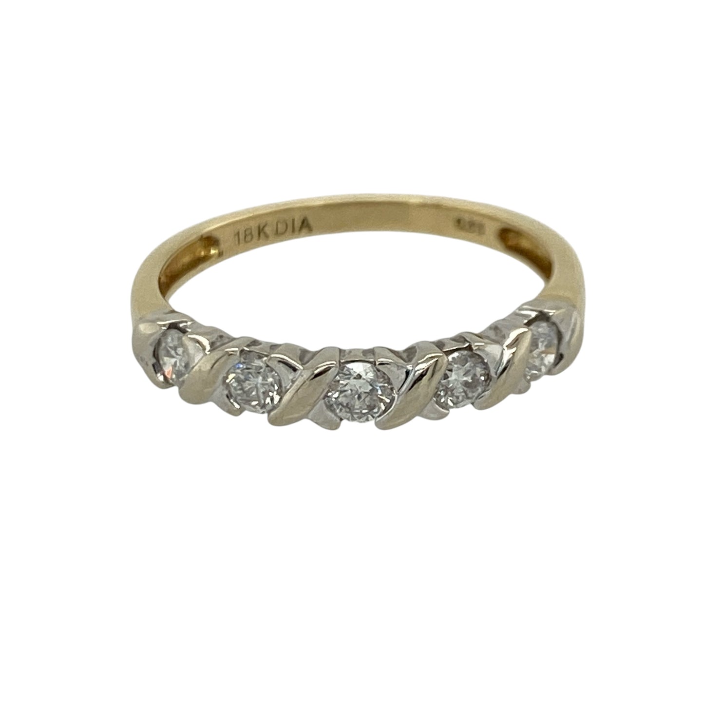 18ct Gold & Diamond Set Band Ring