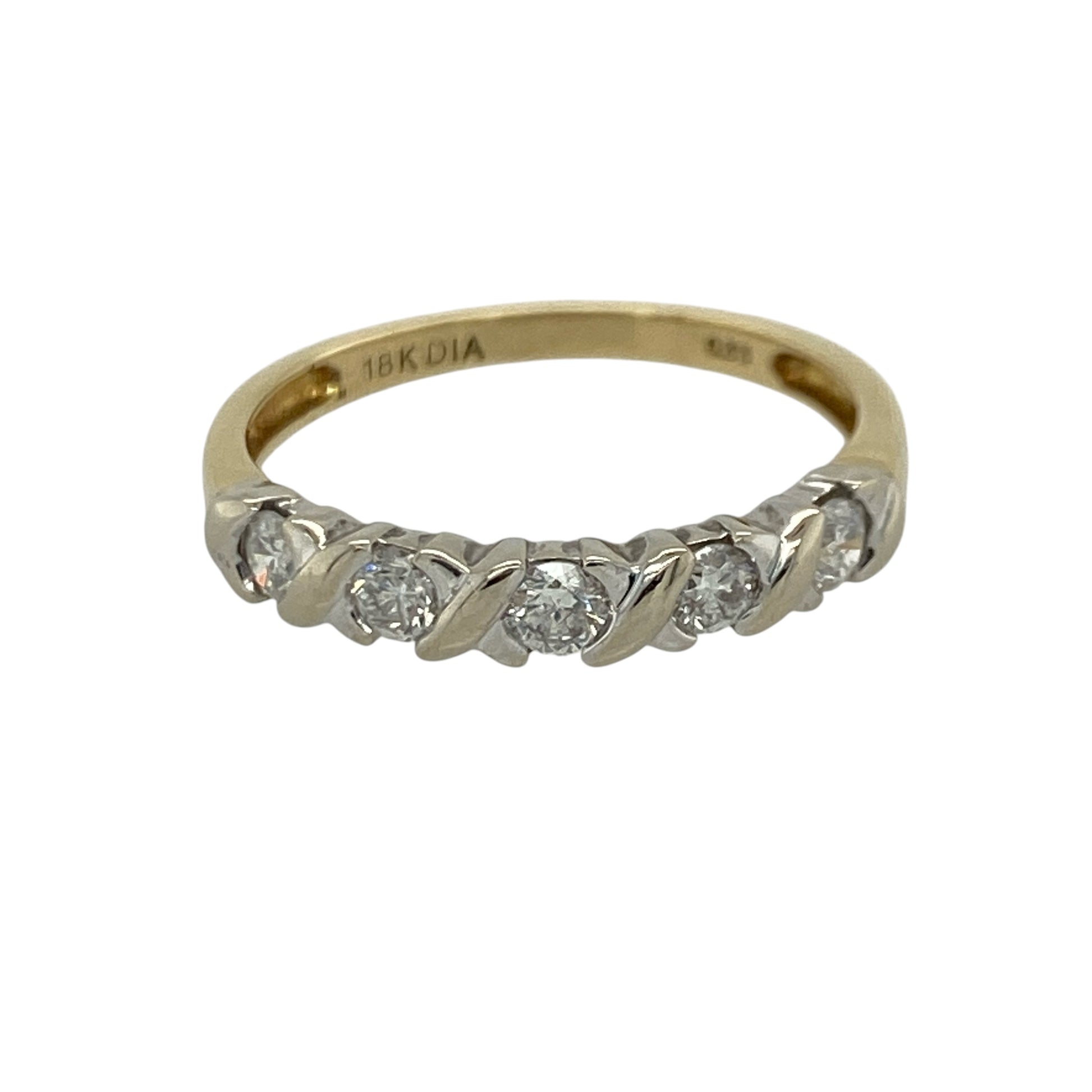 18ct Gold & Diamond Set Band Ring