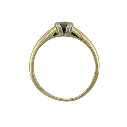 18ct Gold & Diamond Set Solitaire Ring