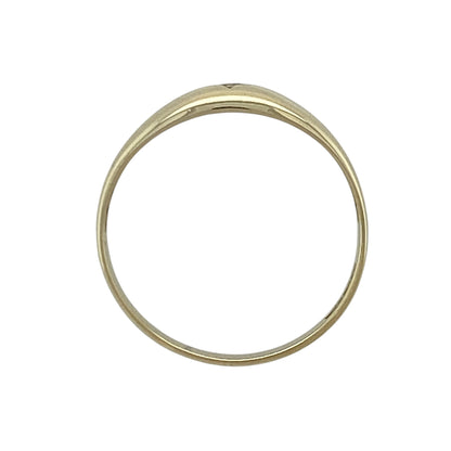 9ct Gold & Diamond Set Solitaire Band Ring